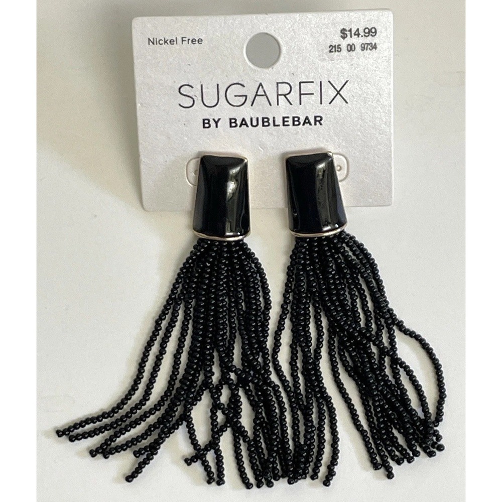 Sugarfix By Baublebar Red Beaded Tassel Earrings - Nickle Free